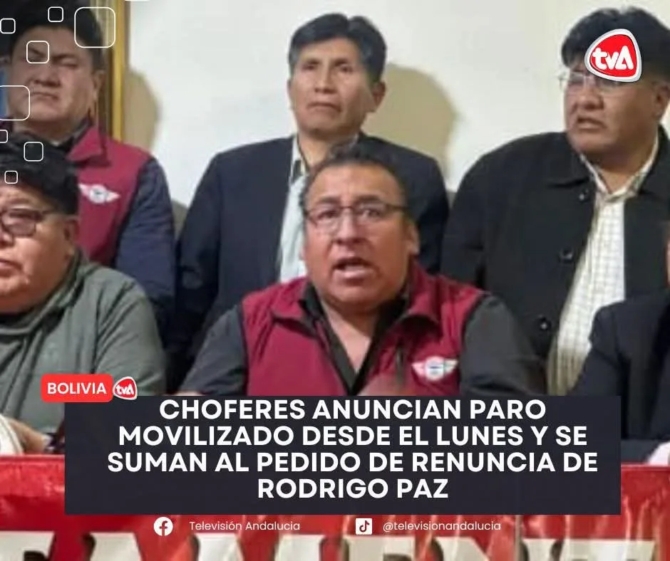 La Federación Departamental de Choferes Primero de Mayo de La Paz anunció que desde el lunes 8 de junio