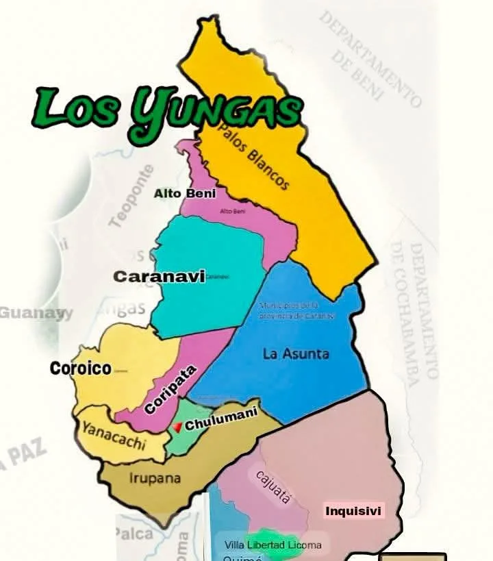 Mapa De Los Yungas